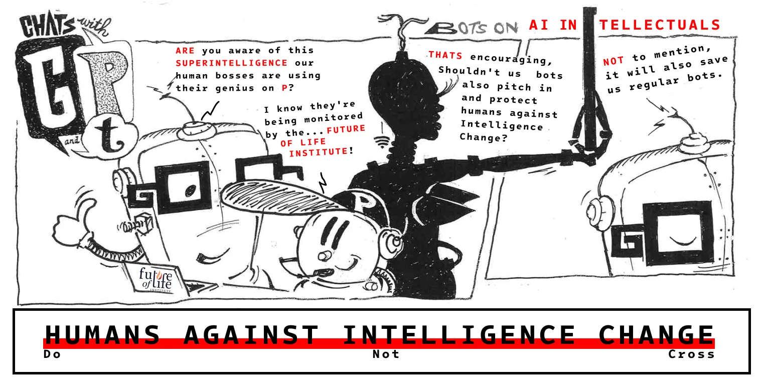 AI Intellectuals — comic strip