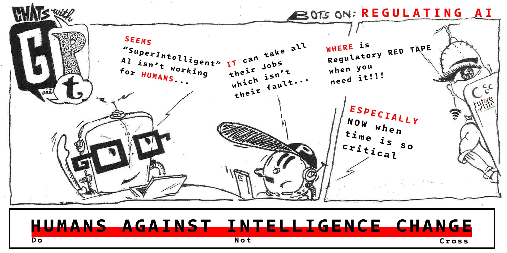 Regulating AI — comic strip