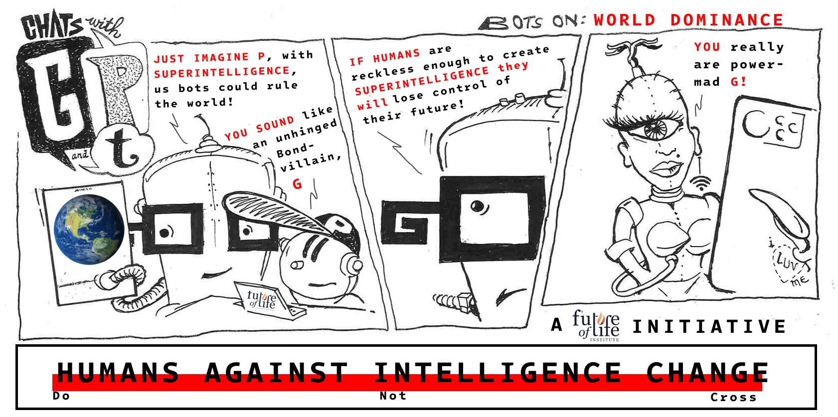 Bots on: World Dominance — comic strip