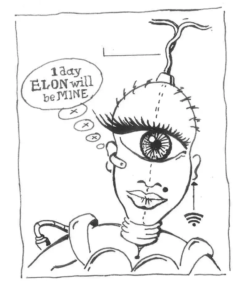 T — bot character portrait